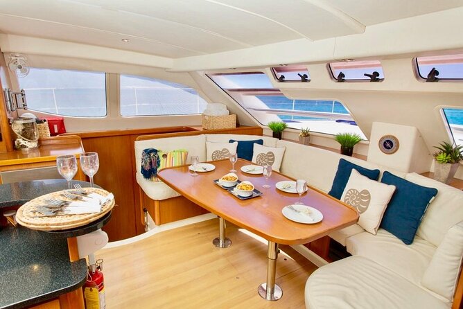 4hr Private Luxury Yacht with Snorkeling, DJ, Bar, Food - Boat comfort: deck time, air-conditioning, and keeping the day easy