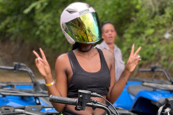ATV and Bamboo Rafting With limestone foot massage and transport - ATV time: adrenaline with a moderate fitness filter