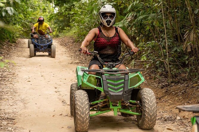 ATV, Bamboo Rafting, Horseback Ride Guided Tour from Montego Bay - Stop 2: Blue Adventure Tours ATV Ride Toward Cascade Mountain