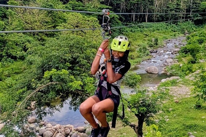 ATV Zipline Nature Walk Swing over Wishing River Kingston Jamaica - The swing over the Wishing River: one more rush, different from the zipline