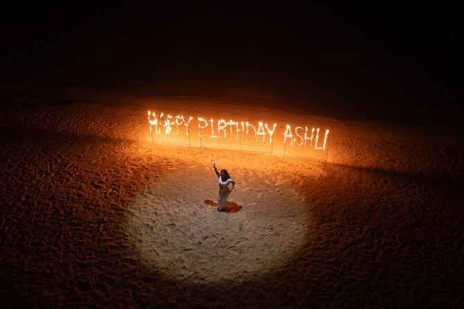 Birthday Fire Show experience in Montego Bay - The Happy Birthday fire sign moment: your main photo backdrop