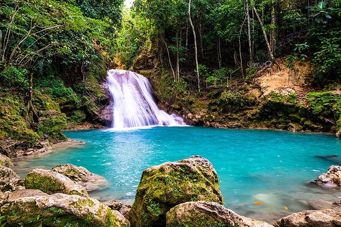 Blue Hole and Secret Falls plus Luminous Lagoon Tour - Blue Hole: mineral pools, rope swings, and a guide who keeps things smooth