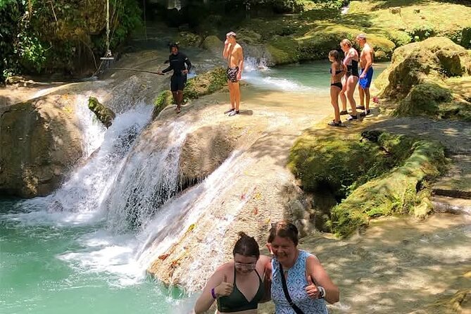 Blue Hole Falls & Ocho Rios from Montego Bay & Falmouth Jamaica - Lunch at Scotchies: Jerk Chicken or Jerk Pork With Your Side Choice