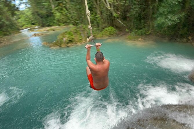 Blue Hole Secret Falls from Falmouth - Blue Hole Secret Falls: swimming, rope swings, and the limits of 1 hour