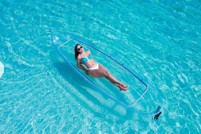 Clear Kayak Drone Photo & Video Shoot in Montego Bay - Clear Kayak Time: Turquoise Water, Poses, and the Flower Option