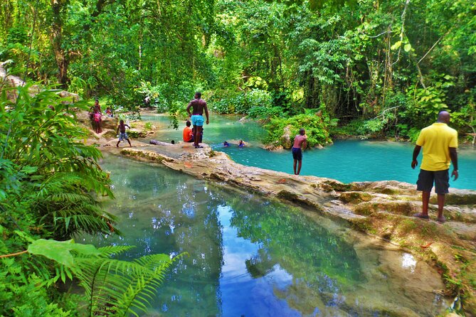 Dunn's River and Blue Hole with lunch combo from Montego Bay - Blue Hole: lagoons, cliff jumps, and rope-swing style fun
