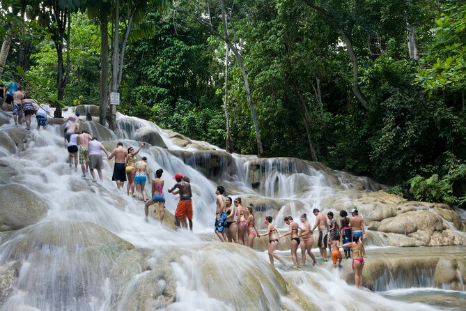 Dunn's River and Blue Hole with lunch combo from Montego Bay - Dunn’s River Falls: climbing 600 feet in cooling water