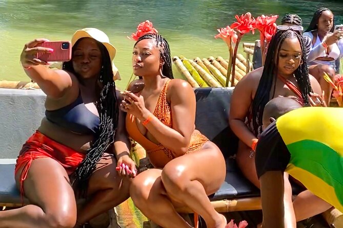 Dunn's River Falls , Bamboo Rafting & ATV Ride from Montego Bay - St. Ann Stables in St. Ann’s Bay: Forest Horseback and a Quick Ocean Swim Element