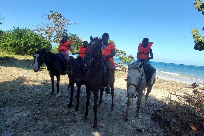 Dunn's River Falls Climb, Zipline and Horseback Riding Private Tour - Horseback Riding Along the Beach and Through the Waves