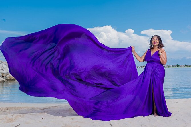 Flying Dress Photoshoot at Doctors Cave Beach Montego Bay Jamaica - The Dress and Styling: Why It Works on This Beach
