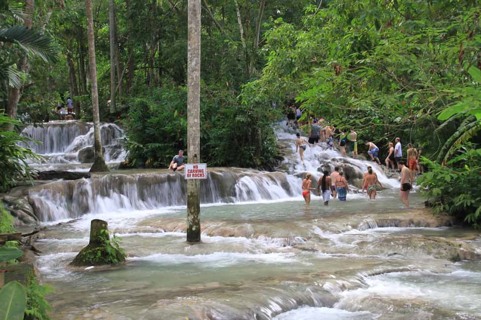 From Montego Bay: Dunn’s River Falls Experience - Dunn’s River Falls climbing: where the guide helps most
