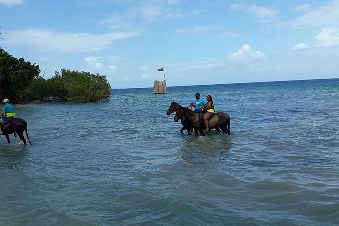 Horseback Riding, ATV and Ocean Zip lining combo from Montego Bay - Chukka Ocean Outpost: Ocean Zipline Views and Safety Harness