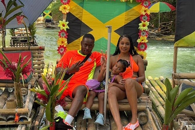 Lethe Bamboo Rafting with Limestone Foot Massage from Montego Bay - Boarding the handcrafted 30-foot bamboo raft on the Great River