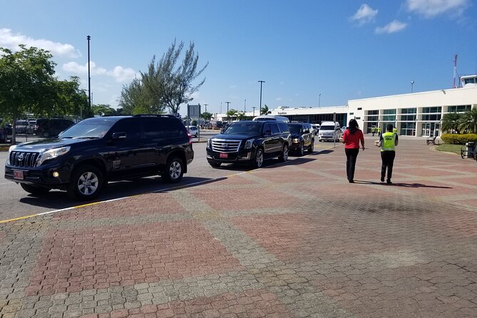 Luxury MBJ Airport Transfer to Montego Bay Hotels - Meeting at 3 Claude Clarke Ave and ending at Club Mobay at MBJ