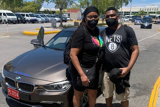 Montego Bay Airport Private Luxury Taxi:Montego Bay Resorts - Inside the vehicle: BMW comfort, infant seats, and that included drink
