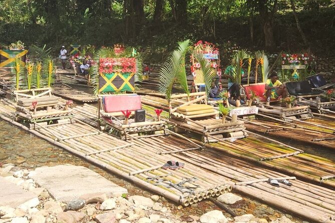Montego Bay Bamboo Rafting & limestone Massage Private Transfer. - Boarding at Lethe River Bamboo Rafting: What the Start Looks Like