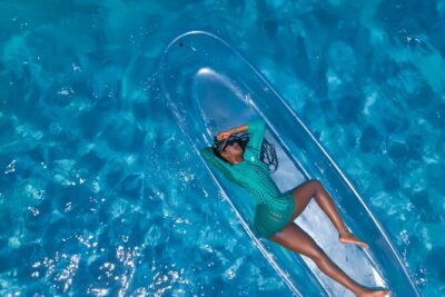 Montego Bay Clear Water Kayak Drone Photo and Video Shoot - Floating Letters and Floating Flowers: The Photo Hack That Feels Like a Gift
