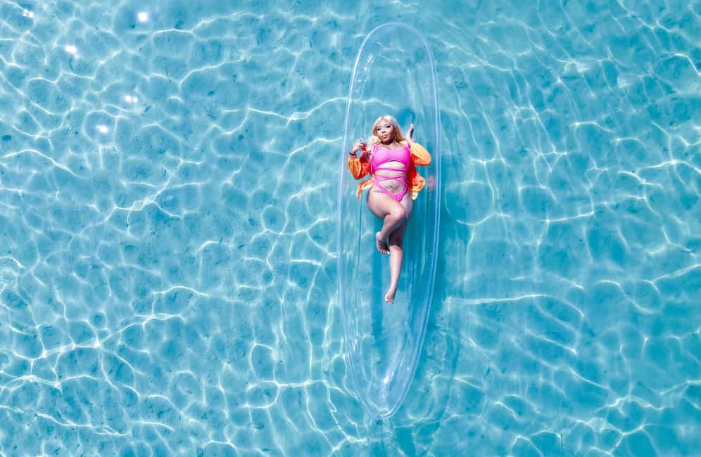 Montego Bay: Crystal Clear Kayak Drone singles Photo Shoot - Transparent Kayaking Meets Drone Aerials in Montego Bay