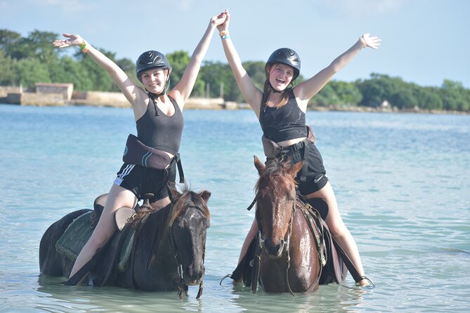 Negril 45-minute Guided Horseback Ride and Swim - The guided ride along villages, the beach, and toward the water