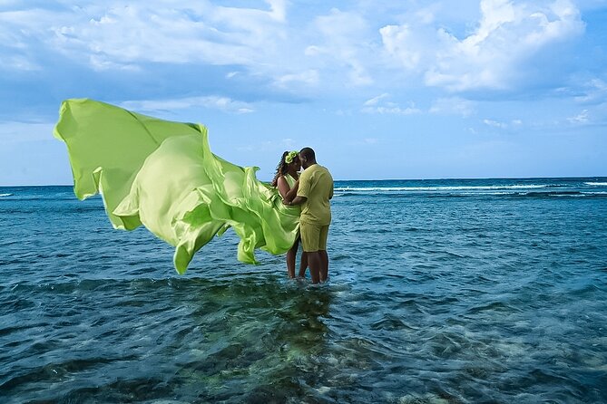 OceanShootJamaica Flying Dress, Montego Bay - The Shoot Itself: Shallow Water, Pose Coaching, and a Calm Rhythm