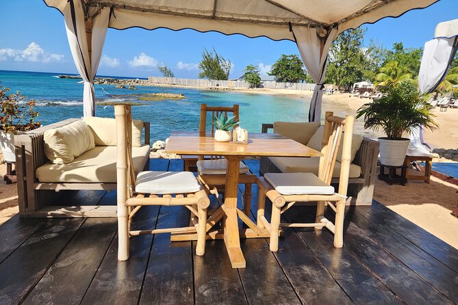 VIP Oceanfront Cabana at Bamboo Beach Club in Montego Bay - Pickup, Round-Trip Transportation, and Mobile Ticket Setup